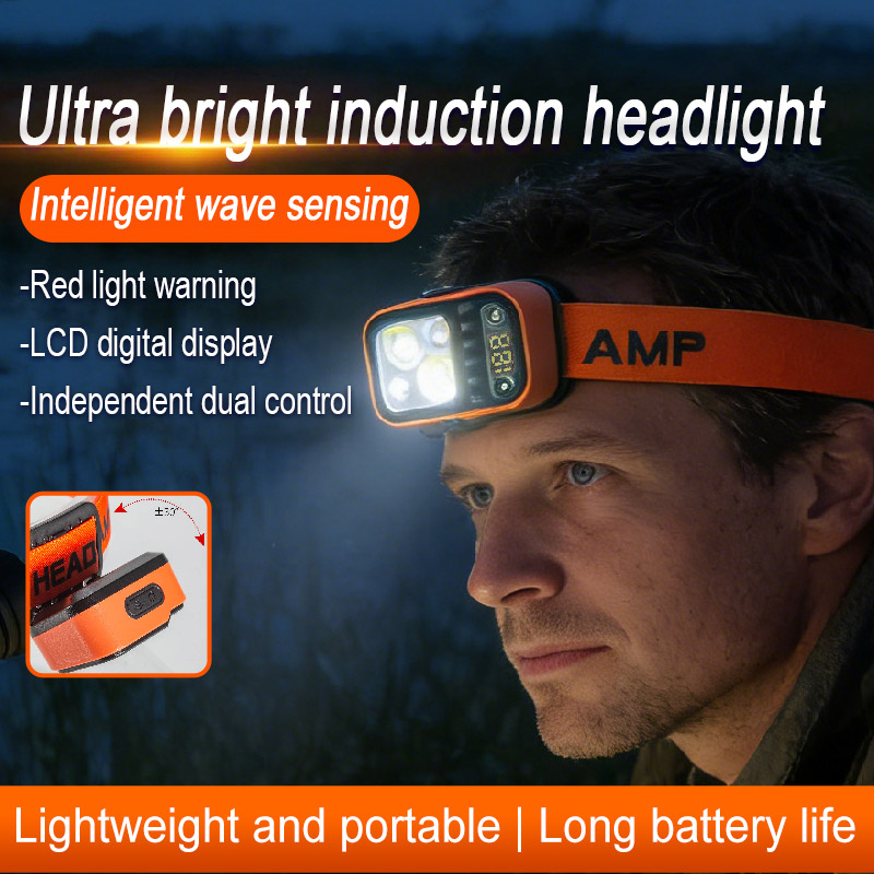 Fishing Headlamp - Lampada Frontale LED Ricaricabile Portatile per