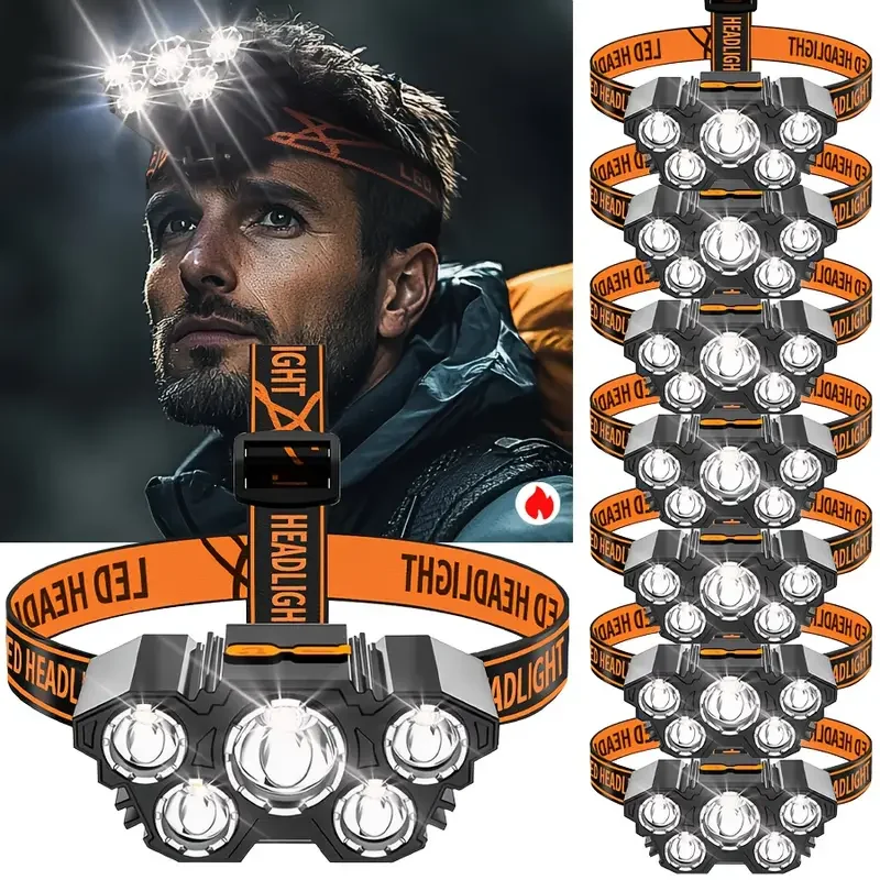 Fishing Headlamp - Lampada frontale portatile da esterno a