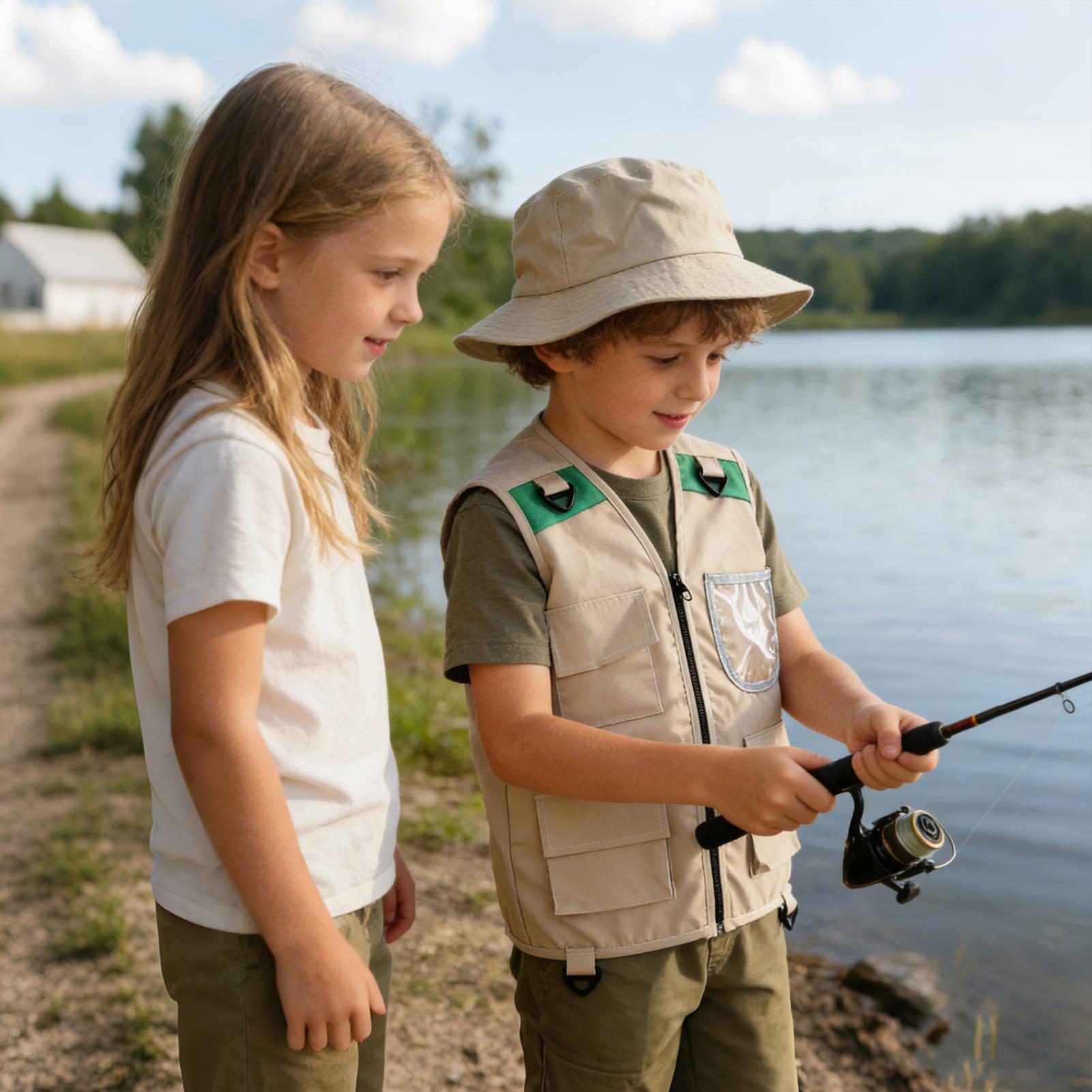Gilet da Safari per Bambini co - Fishing Equipment Logos recensione e prezzo