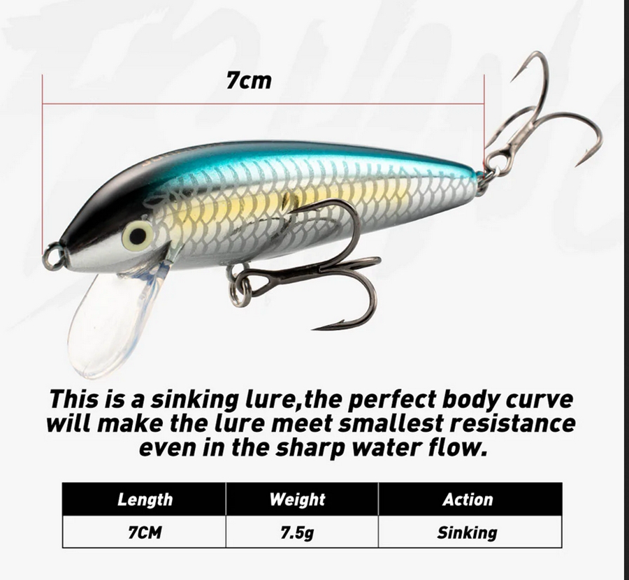 Mini Minnow Bait 7cm 7.5g Wobb - Fishing Equipment Bait recensione e prezzo