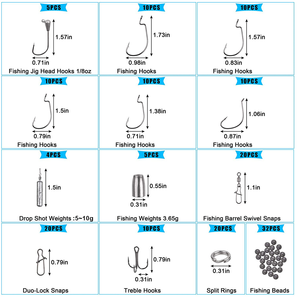 166PCS Scatola per attrezzatur - Bass Fishing Lure recensione e prezzo