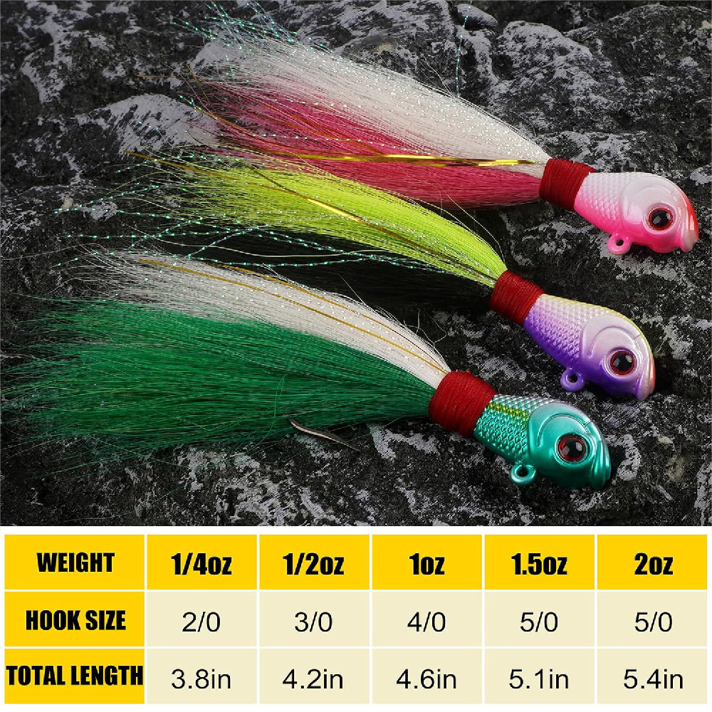 3 pz Bucktail Maschere Acqua S - Surf Fishing Equipment recensione e prezzo