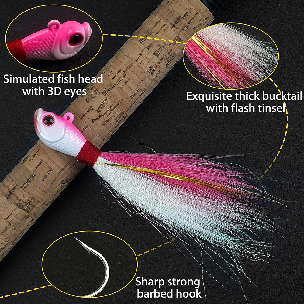 3 pz Bucktail Maschere Acqua S - Surf Fishing Equipment recensione e prezzo